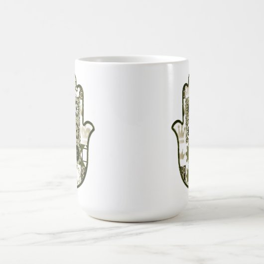 Revisit Khamsa Hand Patchwork 1 Kaffeetasse (Mittel)