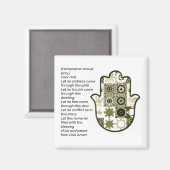 Revisit Square Khamsa Hand Magnet 1 Owner (Vorderseite/Rückseite)