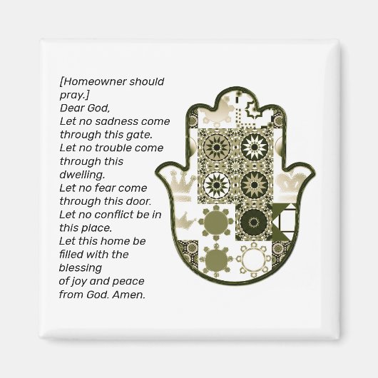 Revisit Square Khamsa Hand Magnet 1 Owner (Vorne)