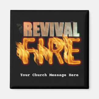 Revival fire church outreach typografie evangelism magnet