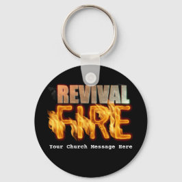 Revival fire church outreach typografie evangelism schlüsselanhänger