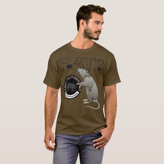 Revolt der Ratten Kurzarm Hemd Oliven T-Shirt (Vorne ganz)
