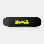 Revolt - Gelb auf schwarz Skateboard (Horizontal)