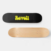 Revolt - Gelb auf schwarz Skateboard (Horizontal)