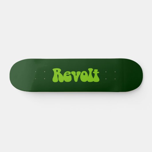 Revolt - Martian Green auf Dk Green Skateboard (Horizontal)