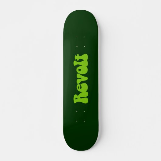 Revolt - Martian Green auf Dk Green Skateboard (Vorne)