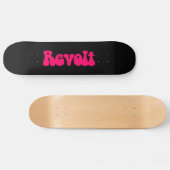 Revolt - Neon Red auf Black Skateboard (Horizontal)