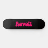 Revolt - Neon Red auf Black Skateboard (Horizontal)