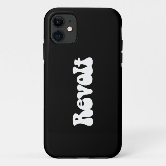 Revolt - Weiß auf Schwarz Case-Mate iPhone Hülle (Rückseite)