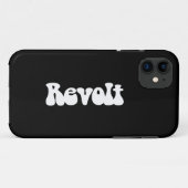 Revolt - Weiß auf Schwarz Case-Mate iPhone Hülle (Rückseite (Horizontal))