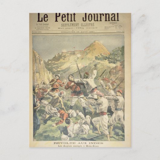 Revolte in Indien Postkarte (Vorderseite)