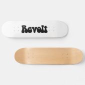 Revolte - Schwarz auf Weiß Skateboard (Horizontal)