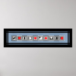 REVOLUCION Black Gray Red Poster