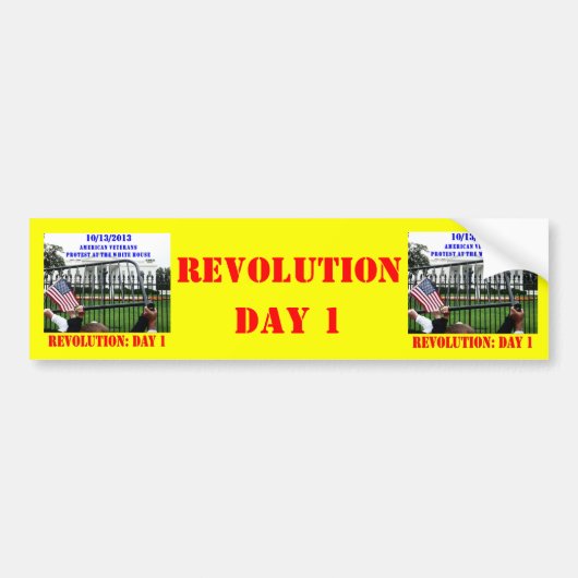 REVOLUTION: 1. TAG AUTOAUFKLEBER (Vorne)