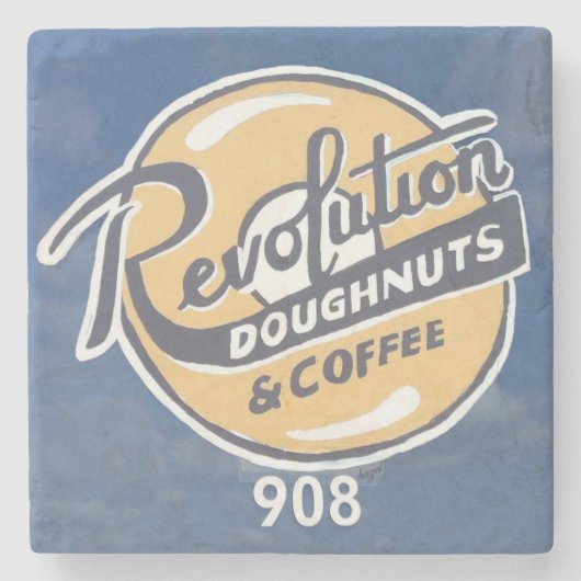 Revolution Doughnüsse, Decatur, Georgien Steinuntersetzer (Vorderseite)