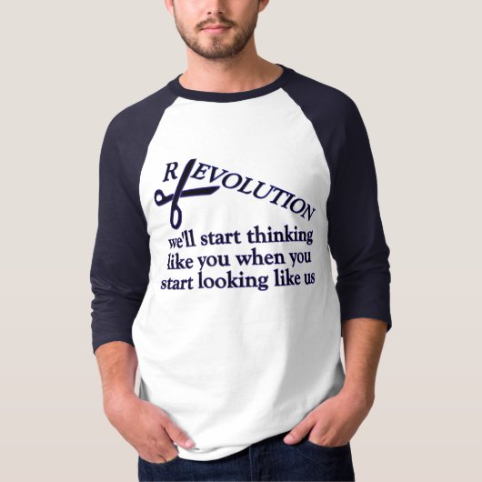 Revolution gegen Evolution T-Shirt (Vorderseite)