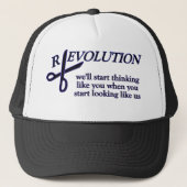 Revolution gegen Evolution Truckerkappe (Vorderseite)