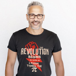 Revolution Pi Nummer Sarcastic Mah Geek T-Shirt