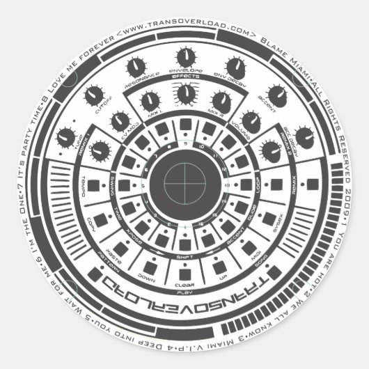 Revolution Runder Aufkleber (Vorderseite)