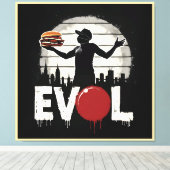Revolution Sandwich - Bold Street Art Graphic Leinwanddruck (Insitu (Holzboden))