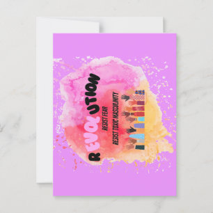 Revolution: Widerstand Angst toxische Männlichkeit Postkarte