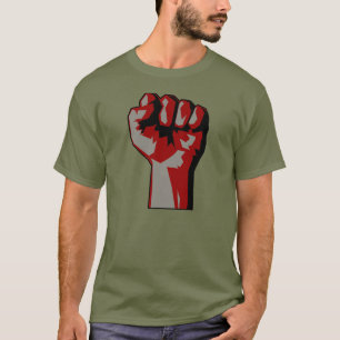Revolutionär angehobener Faust-Protest-T - Shirt
