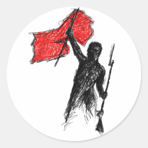 Revolutionär! Runder Aufkleber