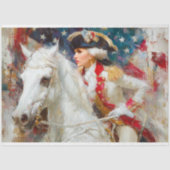 Revolutionäre Allgemeine Frau auf der Rückentkoppe Seidenpapier (Vorderseite)