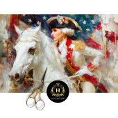 Revolutionäre Allgemeine Frau auf der Rückentkoppe Seidenpapier