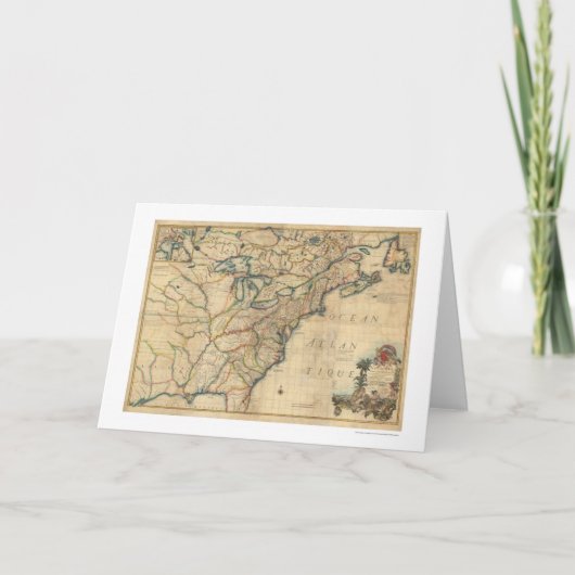 Revolutionäre Amerikanische Karte - 1777 (Vorderseite)