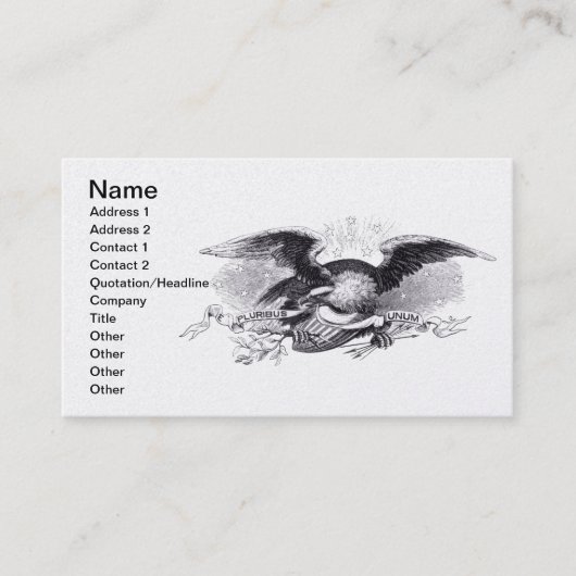 Revolutionäre Kriegs-Eagle-Visitenkarte Visitenkarte (Vorderseite)