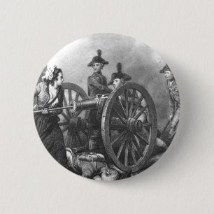 Revolutionäre Kriegs-Molly-Krug-Kanone Button