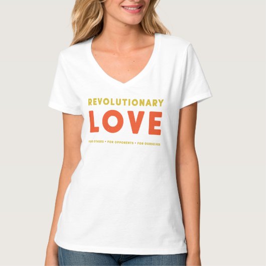 Revolutionäre Liebe im drei Richtungs-T - Shirt (Vorderseite)