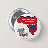 Revolutionärer denkender Affe Button (Vorne & Hinten)