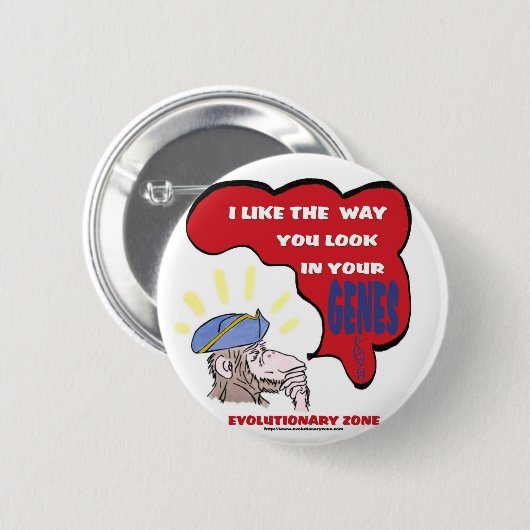 Revolutionärer denkender Affe Button (Vorne & Hinten)