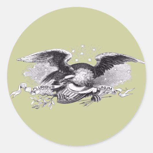 Revolutionärer Krieg Eagle Runder Aufkleber (Vorderseite)