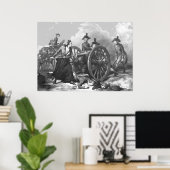 Revolutionärer Krieg Molly Pitcher Cannon Print Poster (Heimbüro)