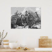 Revolutionärer Krieg Molly Pitcher Cannon Print Poster (Küche)