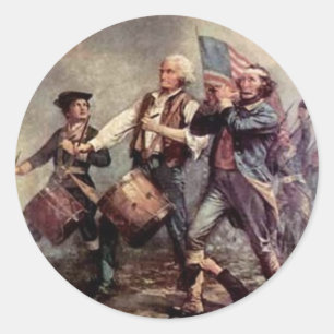 Revolutionärer Krieg Runder Aufkleber