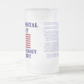 Revolutionärer Kriegs-1. New-Jersey Regiment-Glas Mattglas Bierglas (Mittel)