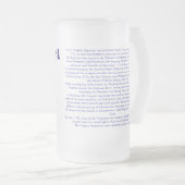 Revolutionärer Kriegs-1. Virginia-Regiment-Glas Mattglas Bierglas (VorderseiteRechts)