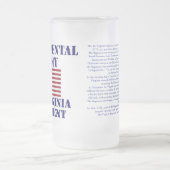 Revolutionärer Kriegs-1. Virginia-Regiment-Glas Mattglas Bierglas (Mittel)