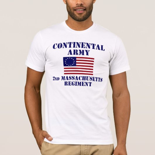 Revolutionärer Kriegs-Massachusetts-Regiment-T - T-Shirt (Vorderseite)