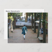 Revolutionärer Soldat in Boston, MA Postkarte (Vorne/Hinten)