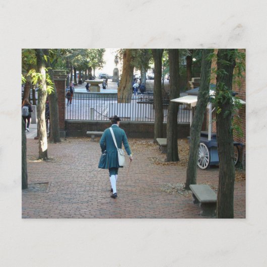 Revolutionärer Soldat in Boston, MA Postkarte (Vorderseite)