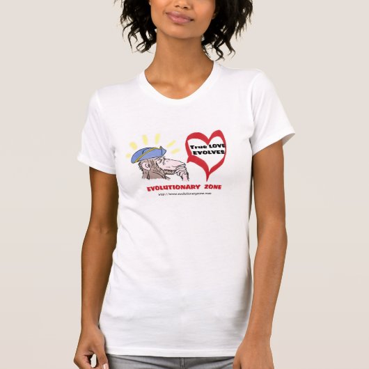 Revolutionäres Denken Monkey-TRUE LOVE T-Shirt (Vorderseite)
