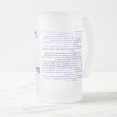 Revolutionäres Kriegs-Pennsylvania-Regiment-Glas Mattglas Bierglas (VorderseiteRechts)