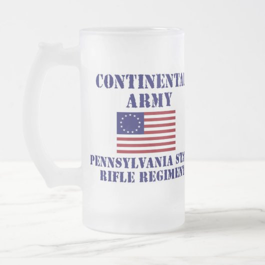 Revolutionäres Kriegs-Pennsylvania-Regiment-Glas Mattglas Bierglas (Links)