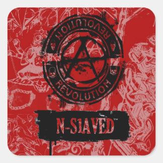 Revolutions-Klaps-Aufkleber Quadratischer Aufkleber