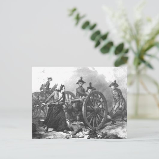 Revolutionskrieg Molly Pitcher Cannon Postcard Postkarte (Stehend Vorderseite)